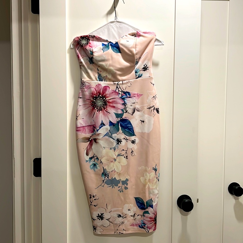 ASOS Lipsy London floral bodycon dress